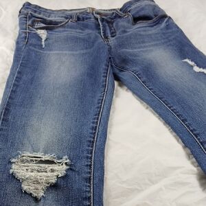 Society Women's Distressed Blue Skinny Jeans